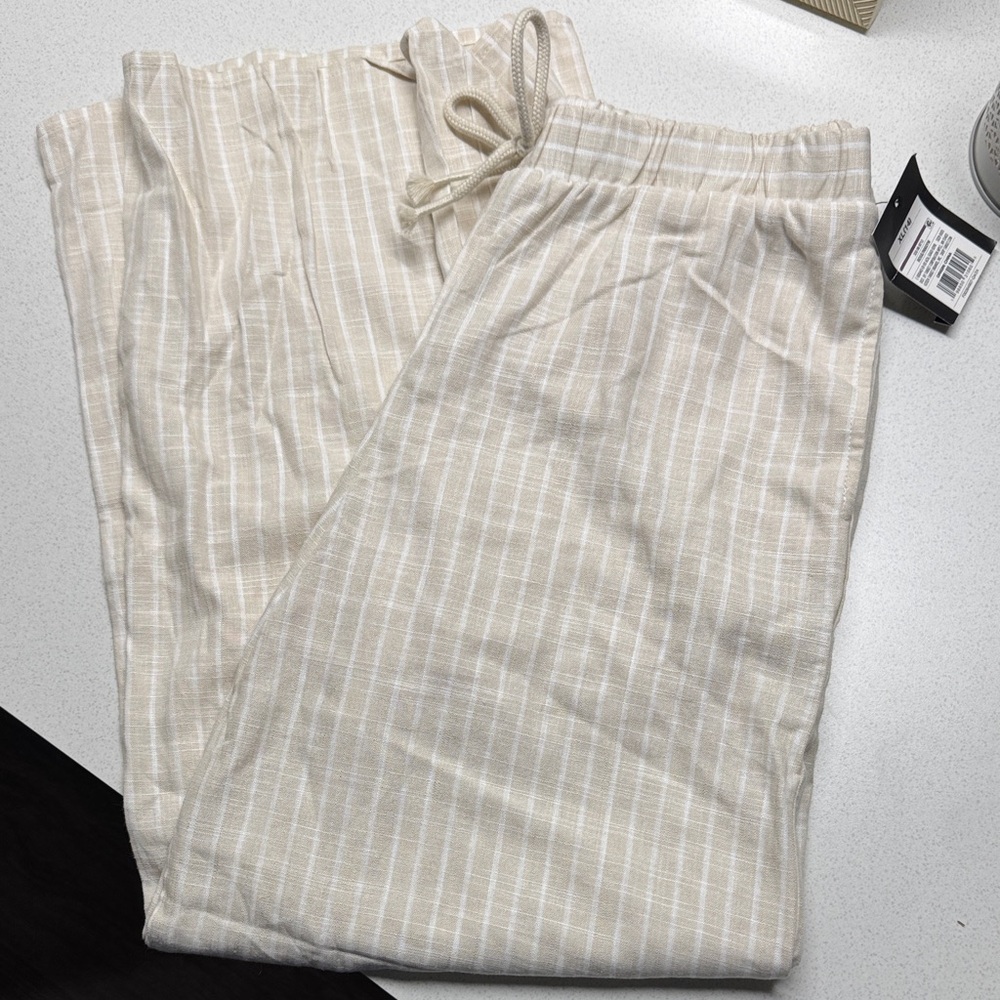 Girls Wide Leg Linen Pants